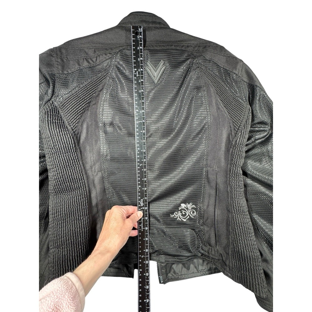Frank Thomas Lady Racer Motorcycle Jacket Womens Mesh Armored Riding Jacket LL - Picture 10 of 16